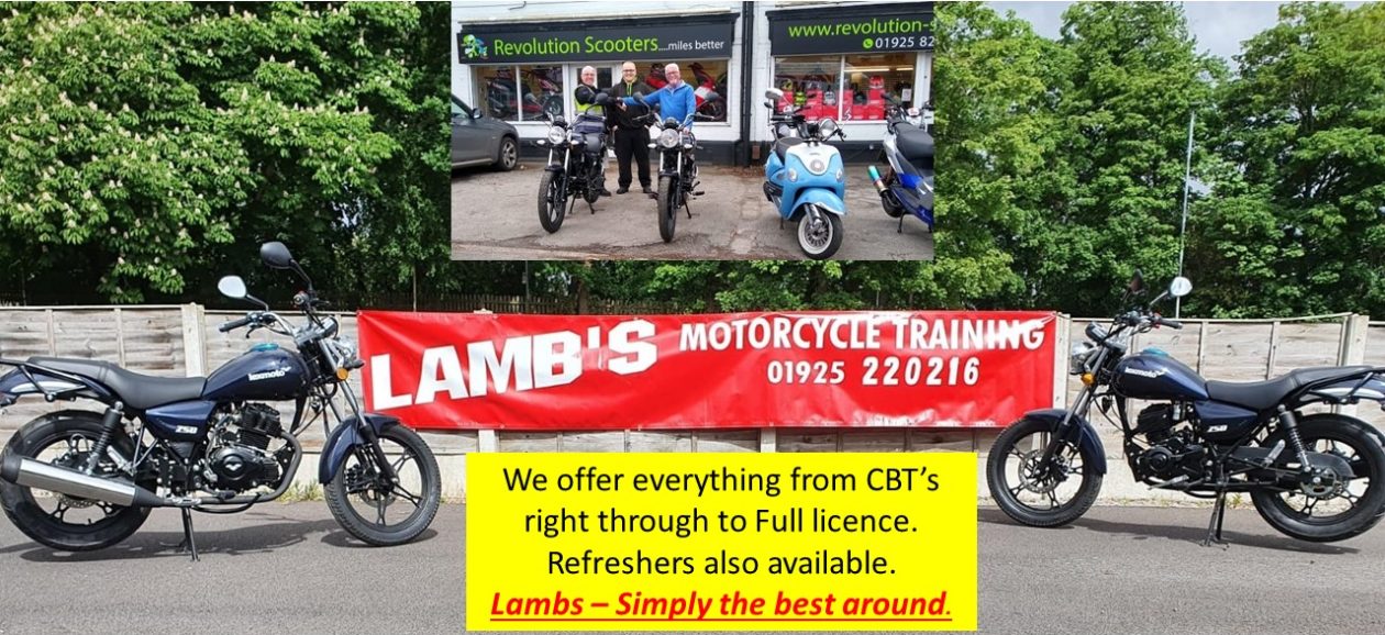 Lamb's Motorcycle Training – 01925 220 216